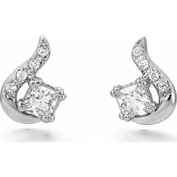 Náušnice Náušnice s Lesklými Zirkony v Moderním Designu