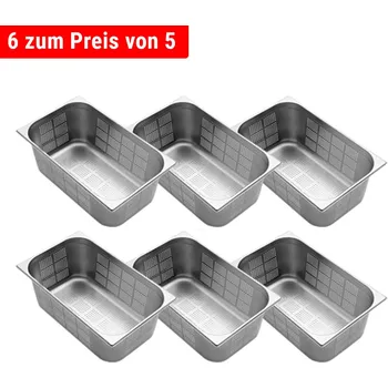 Dóza na potraviny G.Gastro Nerezová GN nádoba 1/1 - perforovaná - hloubka: 200 mm