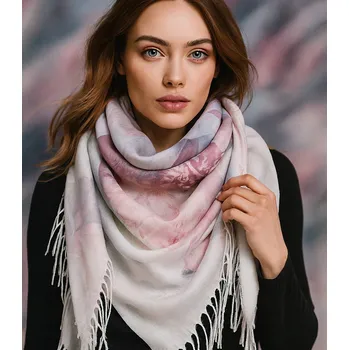 Šátek Agrafka šátek s květinami – polyester