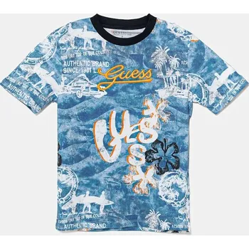 Chlapecké tričko Dětské bavlněné tričko Guess L5GI21.K8HM4.PPYA modrá 55X, vel. 122-125