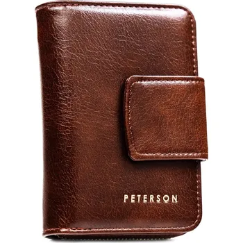 Peněženka Trendy dámská koženková peněženka Peterson Geza, hnědá