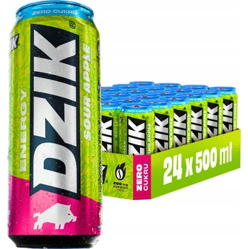 Energetický nápoj Dzik Energy energetický nápoj s příchutí kyselého jablka 500ml x 24 kusů
