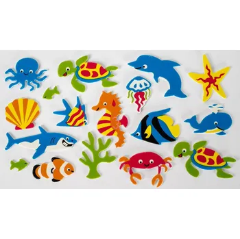 Hračka FANDY Samolepky pěnové 24 oceán