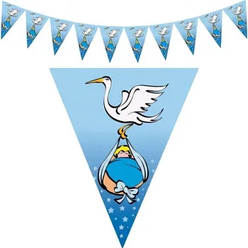 Plastová girlanda vlajková miminko chlapeček 5m