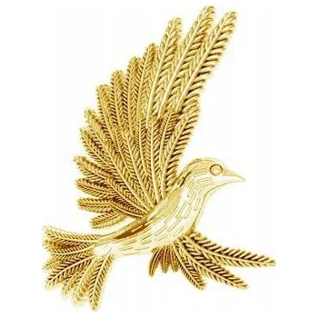 Přívěsek Zlatý vrabec Kolibřík Rajský pták Přívěsek Malý přívěsek na Řetízek Ag925