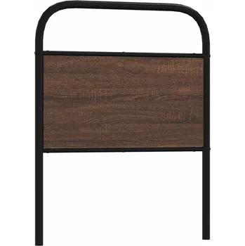 Čelo postele hnědý dub 75 cm ocel a kompozitní dřevo - 8721158564276