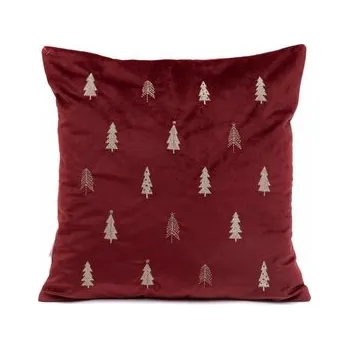 Vánoční polštář ARBA | vánoční stromky vínová | 45x45 cm | XM22 827933