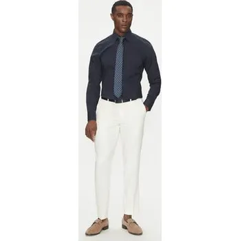 Pánská košile BOSS Košile H-HANK-kent-C3-214 50538949 Tmavomodrá Slim Fit 44