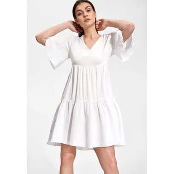 Dámské šaty FIGL Šaty M869 Bílá Regular Fit L_XL