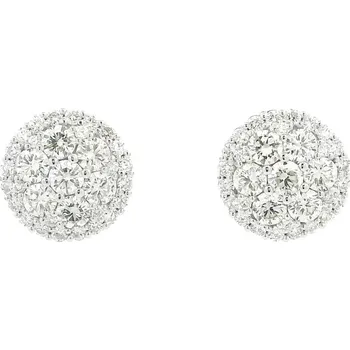 Náušnice Náušnice z bílého zlata s diamantovou pavé kupolí