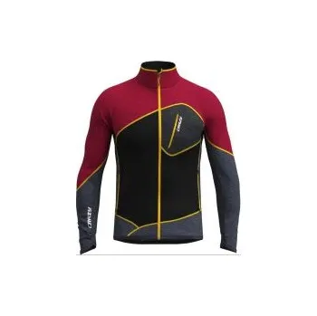 Pánská mikina Crazy Idea Pull Flame Man brick M; Červená mikina + DÁREK DLE VÝBĚRU!