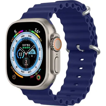 Řemínek na hodinky DUX DUCIS řemínek OCEAN WAVE silikonový pro Apple Watch 42 / 44 / 45 mm modrý