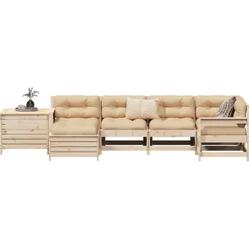 Zahradní lavice zahrada-XL 7dílná zahradní sedací souprava masivní borové dřevo 3250976