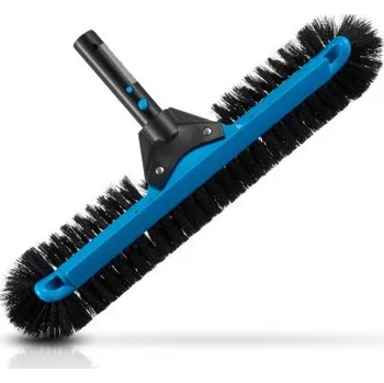 Kartáčová hlavice do bazénu, drhnoucí kartáče 508 mm s nylonovými štětinami a hliníkovým konektorem pro tyč, odolná zakřivená kartáčová hlavice pro čištění stěn zapuštěných/nadzemních bazénů, tyč není součástí balení