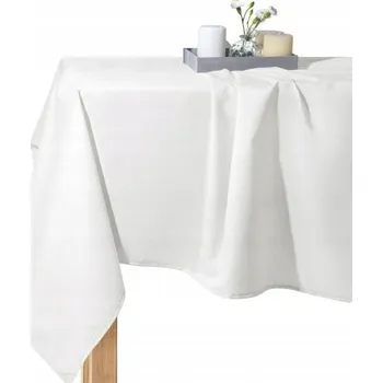 ubrus UBRUS BÍLÝ ODPUZUJÍCÍ SKVRNY NA STŮL 140x180 HLADKÝ VODĚODOLNÝ DEKORATIVNÍ