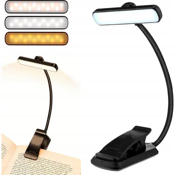 Lampička BEZDRÁTOVÁ NOČNÍ STOLNÍ USB LAMPIČKA NA ČTENÍ KNIH S 24LED KLIPEM