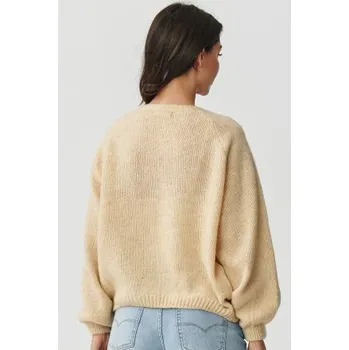 Dámská móda Kardigan Makadamia S170 - sv. béžový Světle béžová One size