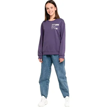 Chlapecká mikina Dívčí mikina - Winkiki WTG 02855, fialová Barva: Fialová, Velikost: 146