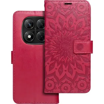 Telefonní příslušenství Flipové pouzdro MEZZO Book – Xiaomi Note 14 Pro / 14 Pro+, mandala, magenta (Flipové pouzdro MEZZO Book s motivem mandaly pro Xiaomi Redmi Note 14 Pro 5G / 14 Pro+ 5G – magenta)