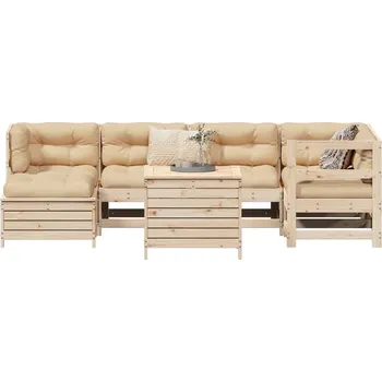 Zahradní lavice zahrada-XL 7dílná zahradní sedací souprava masivní borové dřevo 3250964