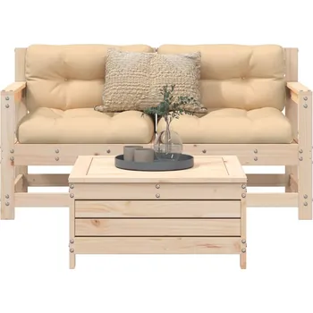 Zahradní lavice zahrada-XL 3dílná zahradní sedací souprava masivní borové dřevo 3250760