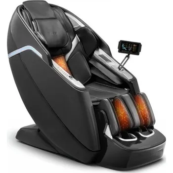 Masážní křeslo Masážní křeslo Dual-Core 4D+3D pro celé tělo, s prodlouženou SL kolejnicí, hlubokým protahováním jógy, elektricky výsuvnou opěrkou nohou, TFT, hlasovým ovládáním s umělou inteligencí, vyhříváním, airbagy, ovládáním loketní opěrky, kolečky