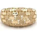 Zlatý prsten s mozaikovou strukturou 7131704