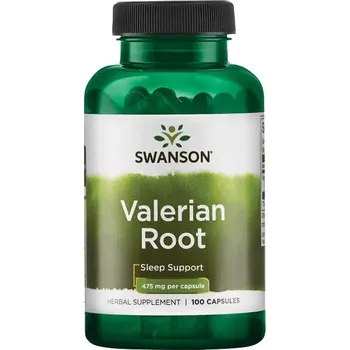 Zdraví Swanson Valerian Root, Kořen kozlíku lékařského, 475 mg, 100 kapslí