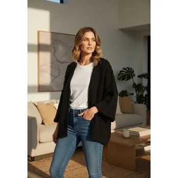 Dámský svetr FIGL Kardigan M1264 Černá Regular Fit XL