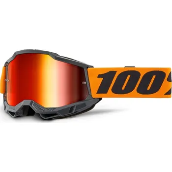 Motocyklové brýle ACCURI 2 Orange - červené plexi