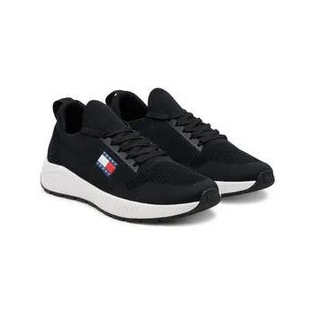 Dámské tenisky Tommy Jeans Sneakersy Runner Kntitted EM0EM01555 Černá 43