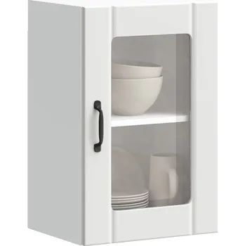 Kuchyňská skříňka Kuchyňská nástěnná skříňka se skleněnými dvířky bílý "Lucca" - 8721158421135