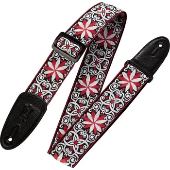 Strunný nástroj Levy's Hootenanny Red and White Floral Kytarový pás