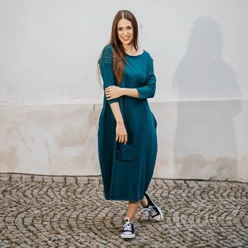 Dámské šaty Šaty Raindrop Long Night Petrol Blue Velikost: XXL