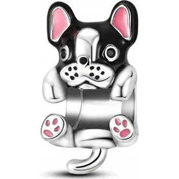 Přívěsek CHARMS Stříbrný Přívěsek Pes Francouzský Buldoček Stříbro 925 + KRABIČKA