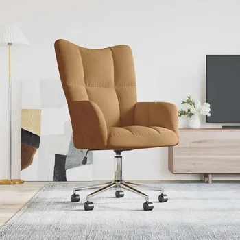 Křeslo Relaxační křeslo hnědé samet - 8720286425404