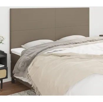 Čela postele 4 ks taupe 80 x 5 x 78/88 cm textil - 8720287239260