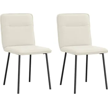 Jídelní židle jídelní židle 2 ks krémové samet - 8721158633743