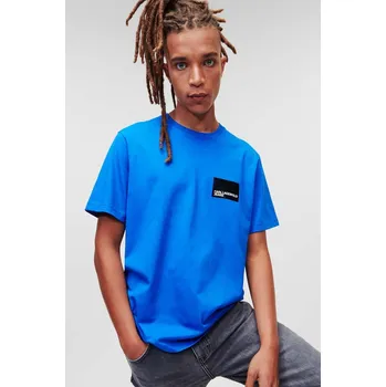 Pánská móda Bavlněné tričko Karl Lagerfeld Jeans 231D1706 modrá 55X, vel. L