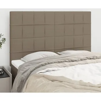 Čela postele 4 ks taupe 72 x 5 x 78/88 cm textil - 8720287241980