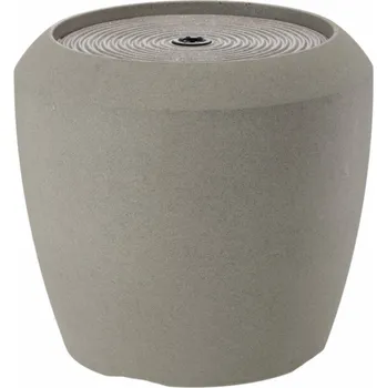 Zahradní dekorace Plastová zahradní fontána s LED, 33,6x33,6x30,5 cm, šedá