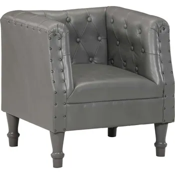 Křeslo Křeslo šedé pravá kůže - 8719883826929