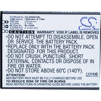 Baterie pro mobilní telefon Baterie Cameron Sino CS-GNN818SL, Li-Ion, 1650