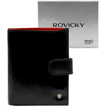 Módní doplněk Peněženka Rovicky N4L-RVT-2 RFID - černá + červená