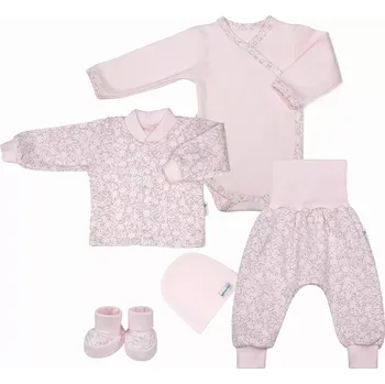 Kojenecká souprava ESITO | Souprava do porodnice Zája Delicate pink 5 dílná - růžová / 50