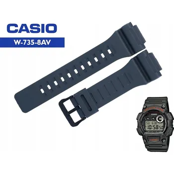 Řemínek na hodinky Řemínek Casio W-735 W-735H-8Av Grafitový