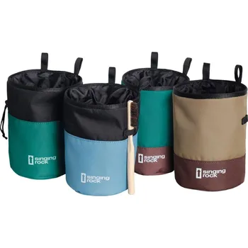 lezecké magnezium Singing Rock PYTLÍK NA MAGNÉZIUM DUO Colour: olivová/modrá