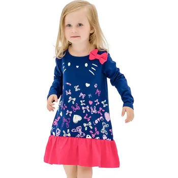 Dívčí šaty Dívčí šaty - WINKIKI WKG 92563, tmavě modrá / růžová Barva: Modrá tmavě, Velikost: 110