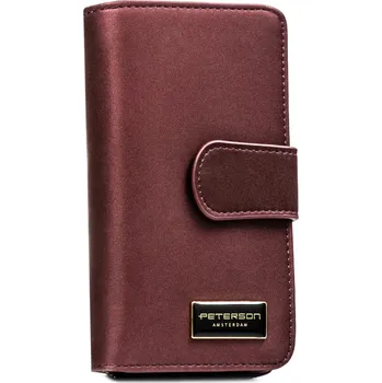 Peněženka Módní dámská koženkovo-kožená peněženka Peterson Annellie, tmavě fialová