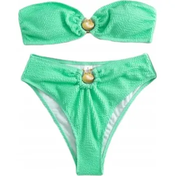 Dámské plavky DVOUDÍLNÉ PLAVKY S PROUŽKY BEZ RAMÍNEK BANDEAU BIKINI SET M